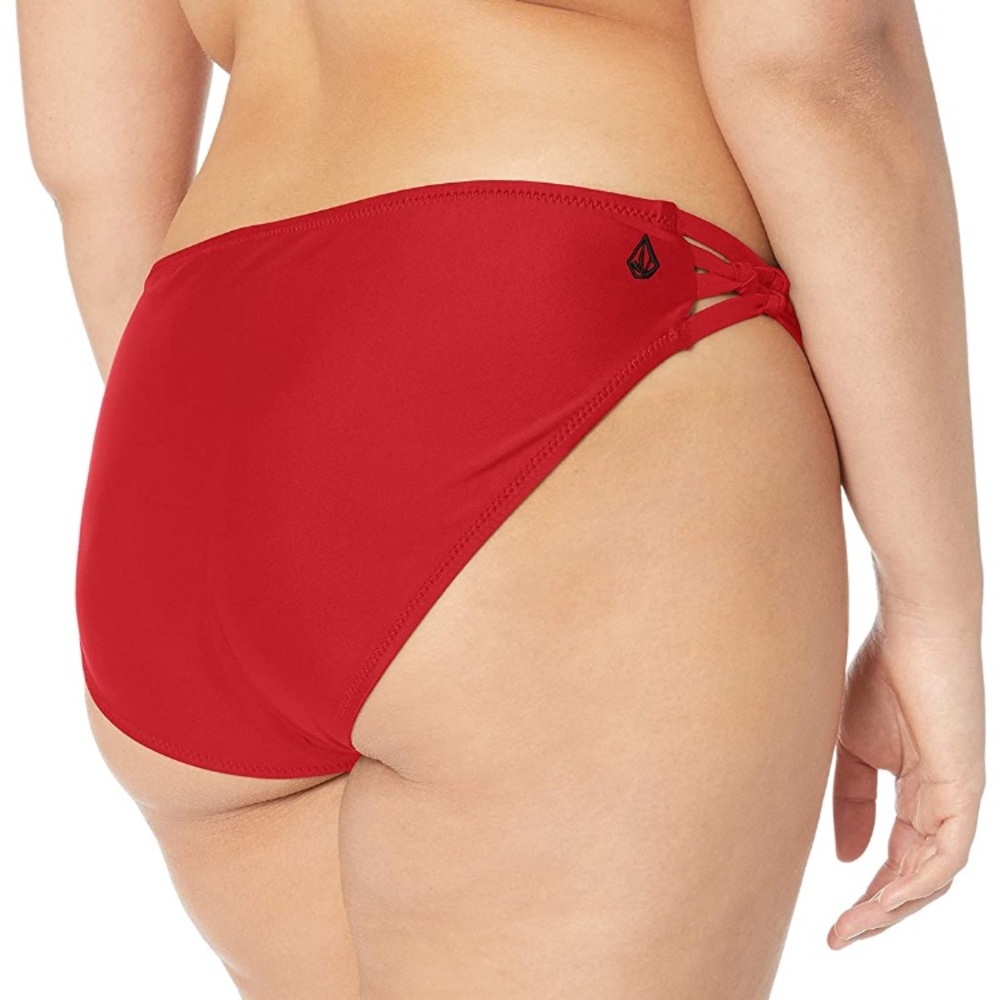Volcom Simply Solid True Red Bikini Bottoms